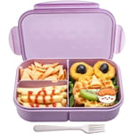 Bentobox, Lunchbox för Barn, Ideal Läckagesäker Lunchboxbehållare, Moms Val Lunchbox för Barn, BPA & Kemisk Färgfri Lunchbox för Barn (Lila M)