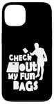 Coque pour iPhone 13 Check Out My Fun Bags Jeu de lancer de cornhole