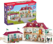 schleich HORSE CLUB — 42551 Lakeside Country House and Stable Horse Play Set, 192 Piece Detailed Doll House and Horse Toy Accessories for Girls and Boys Ages 5+