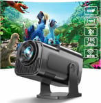 Mini Projecteur,Videoprojecteur Portable WiFi Bluetooth 1080P Full HD Supporte 4K,Auto Keystone Projecteur,Angle Rotatif Video Projector Home Cinéma pour Téléphone/PC/HDMI/USB