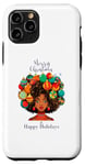 Coque pour iPhone 11 Pro Fille noire magique à la peau brune, mélanine, sœur de Noël