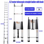 2M-6M Telescopic Ladder Hook Ladder Multi-Purpose Extendable Folding Ladders