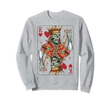 Zombie King of Hearts Spooky Halloween Costume Sweatshirt