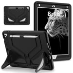 Kickstand tablet-kotelo iPadille 9,7 tuumaa (2017/2018)/iPad Air 2/iPad Pro 9,7 tuumaa (2016) Leopard Style