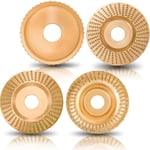 Lot De 4 Disques Abrasifs Pour Meuleuse D'Angle-75 Et 100 Mm-Pour Meuleuse D'Angle De 115 Mm Ou 125 Mm-Avec Outils De Sculpture Sur Bois À Broche-Embouts De Meuleuse D'Angle