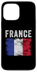 Coque pour iPhone 13 Pro Max Drapeau de la France vieilli – Hommes, femmes, enfants – Drapeau français