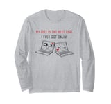 Laptops in Love – Online Couples Valentine Soulmates Men's Long Sleeve T-Shirt