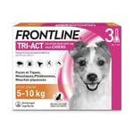 FRONTLINE TRI ACT Chien Anti Puces Tiques Poux Larves Oeufs 5 - 10kg 3 Pipettes