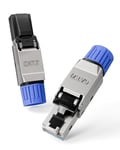 Connecteur RJ45 Sans Outil, Connecteur RJ45 Cat 7 Plaqué or Sans Outil, Connecteur RJ45 blindé pour câble Ethernet Cat6A/Cat7 en lot de 2.[G1737]