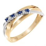 Orphelia Femme 18 carats (750/1000) Or bicolore|#Gold Rond Blanc Diamant