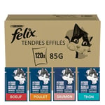 FELIX Tendres Effilés en Gelée - Sélection Mixte - 120x85g