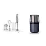 Cuisinart Cordless Pro Hand Blender and Mini Chopper, Rechargeable, Silver, RHB100U & Style Collection Electric Spice & Nut Grinder | Midnight Grey | SG21U