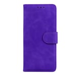 Case for Motorola Moto G9 Power, Neat and Simple Style Skin-Friendly PU Leather Phone Case, Wallet Card Slot, Magnetic Closure Protection Cover for Motorola Moto G9 Power Case-Purple