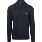 Sweat-shirt Lyle And Scott  Lyle   Scott Half Zip Pull Laine Merinos Marine