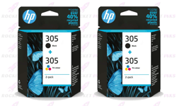 2x HP 305 Black & Colour Original Ink Cartridges For DeskJet 2722 Printer