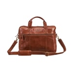 DerbyOfSweden Leather Line Briefcase - väska - Cognac - No size