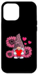 iPhone 12 Pro Max Cute Pink Gnome Sunflower Valentines Day Case