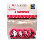 Hello Kitty tryckt nyckelring (4-pack) One Size Rosa/Vit Pink/White One Size