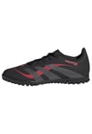 adidas Mixte Enfant Predator Club Turf Football Boots Kids Chaussures, Core Black/Grey Four/Lucid Red, 35 EU