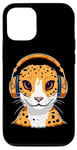 iPhone 12/12 Pro Leopard Gecko with Headphones Music Funny Case