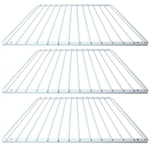 3 X Daewoo Fridge Shelf White Plastic Coated Adjustable Freezer Rack