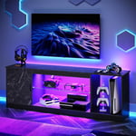 Bestier 148CM LED TV Stand for 55/60/65 Inch TVs Gaming Entertainment Center for