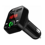 Lntyq - Transmetteur fm Bluetooth - Mains libres, pour voiture et camion, lecteur de musique Bluetooth V5.0 + edr, adaptateur radio récepteur fm,