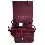 RADLEY Eltham Mews-Faux Croc Red Leather Small Crossbody Bag In Radley Bag - New