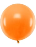 Mandarin Orange Pastellfarget Rund JUMBO Ballong 60 cm