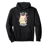 Vintage 80's Rock Cat & Headphones Retro Music Lover Gift Pullover Hoodie