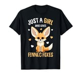 Fennec Fox Just a Girl who loves Fennec Foxes Girls Fox T-Shirt