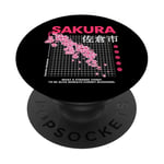 Sakura Fleur de cerisier japonaise Esthétique Tokyo Sakura PopSockets PopGrip Adhésif