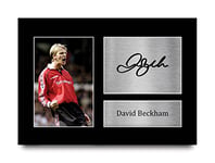 HWC Trading David Beckham Gift Signed A4 Printed Autograph Gifts Photo Display