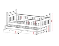 Talosänky Domi FURNLUX CLASSIC, 88x198x85 cm, harmaa