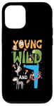 Coque pour iPhone 12/12 Pro Anniversaire du zoo pour enfant de 7 ans - Animaux de la jungle