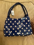 Cath Kidston The New Day Bag Button Spot Navy Colour