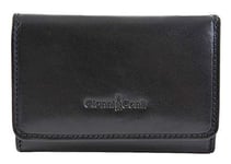 Gianni Conti Made in Italy Fine Italian Leather Small Womens Tan, Black Or Red Purse Wallet 908159 (Black)