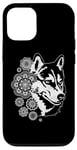 iPhone 12/12 Pro Wolf with mandala figures, Indian, yoga Case