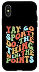 iPhone X/XS Non-Sports Fan Retro Groovy Yay Go Sports! Funny Sports Case