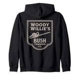 Woody Willie's Bush Trimming, Funny Fake Company Gardening Zip Hoodie