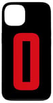 iPhone 13 Number 0 in Red printed both sides Case