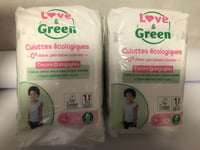 LOT DE 32 CULOTTES ÉCOLOGIQUE LOVE & green taille 6