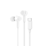 Belkin SoundForm Écouteurs filaires avec connecteur USB-C (écouteurs Intra-Auriculaires avec Micro, pour iPhone 16/15, iPad Mini, Galaxy 24, Android, etc., avec connecteur USB-C, Blanc)