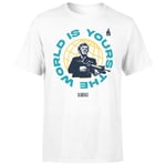 Scarface The World Is Yours Unisex T-Shirt - White - 4XL - White