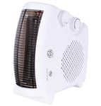 2 in 1 Fan Compact Heater  2000W Small Portable Electric Hot Warm Air Upright