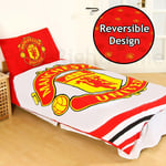 Manchester United 'Pulse' Single Duvet Cover Bedding Set Reversible Quilt Cover