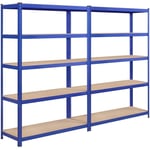 Etagère/Rayonnage de Garage Stockage Charge Lourde 5 Niveaux 180 x 120 x 45cm