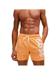 Boss Mens Hugo Vertical Logo Quick Dry Swim Shorts in Orange material_Synthetic - Size Large