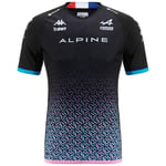 Kappa Kombat Driver 2 Alpine F1 T-Shirt, Noir/Bleu/Rose, XXXL Homme