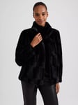 Hobbs Faux Fur Andrea Coat, Black